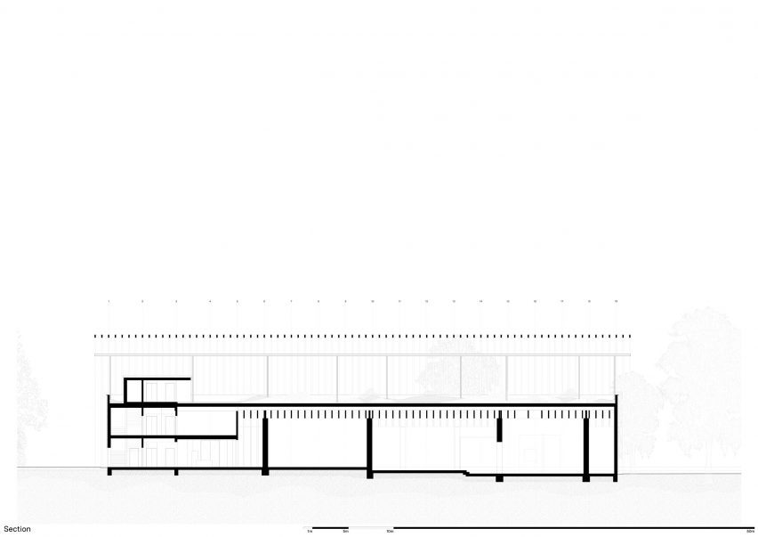 Section of Museum Ehrhardt by Kéré Architecture