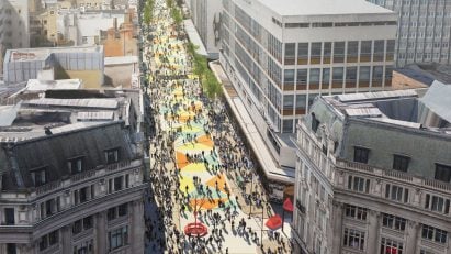 Pedestrianised Oxford Street