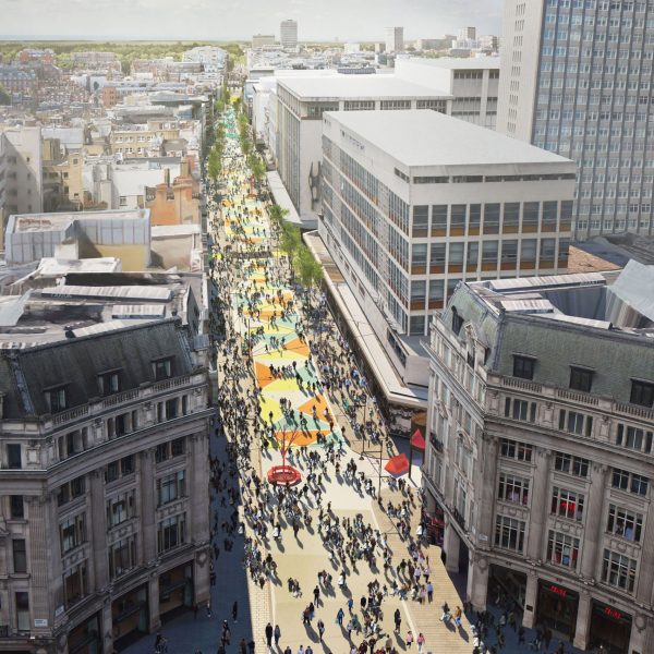Pedestrianised Oxford Street