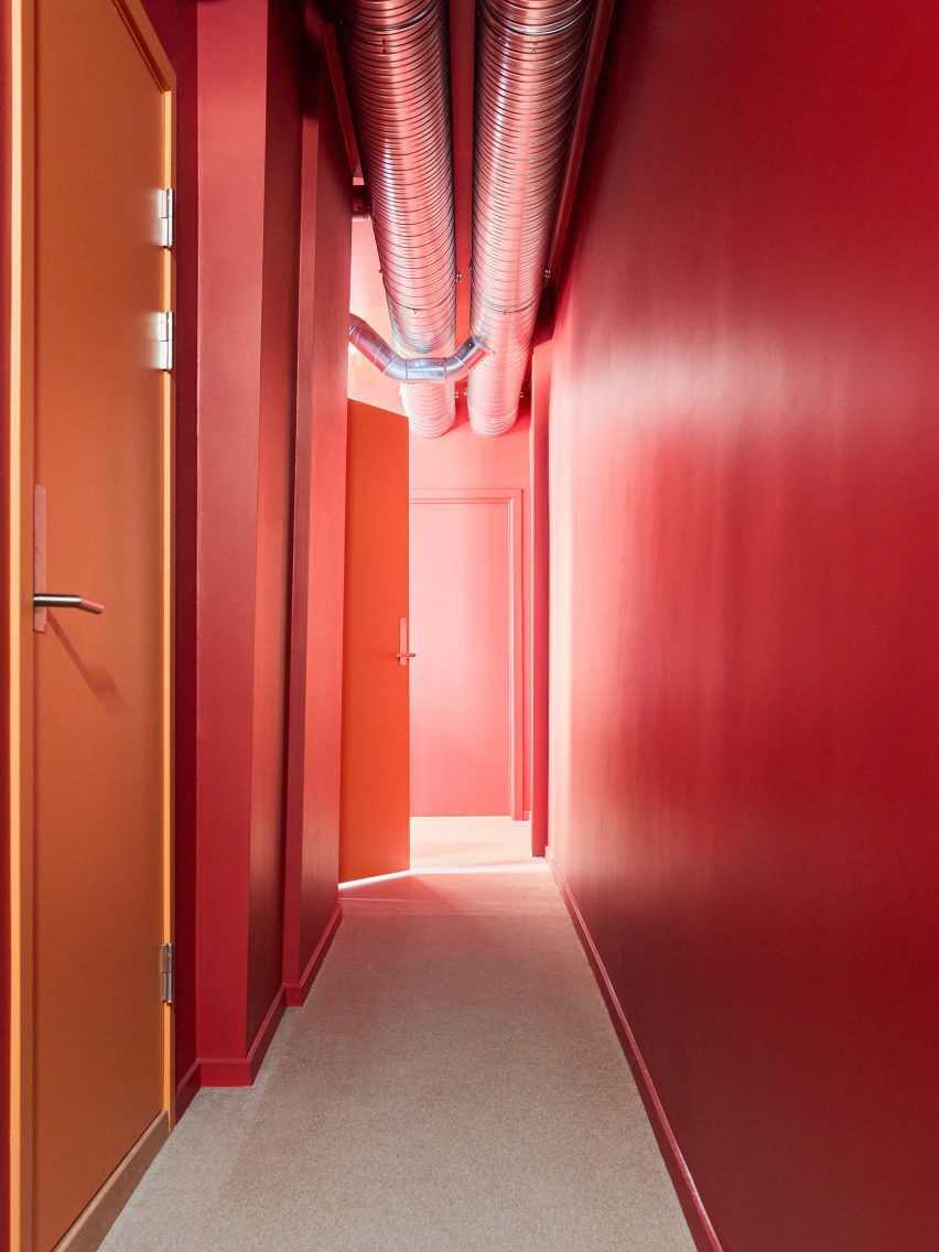 Hallway in Podimo Norway office by Omhu Projects