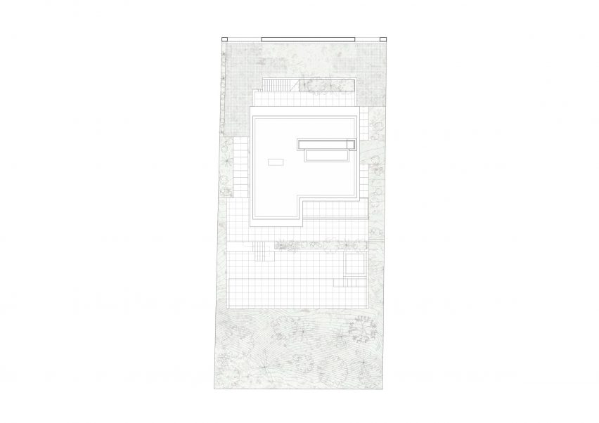 Plan of House in Cala Tamarit by Rául Sánchez Architects
