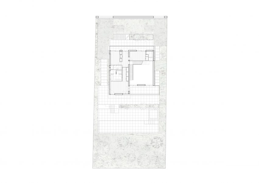 Plan of House in Cala Tamarit by Rául Sánchez Architects