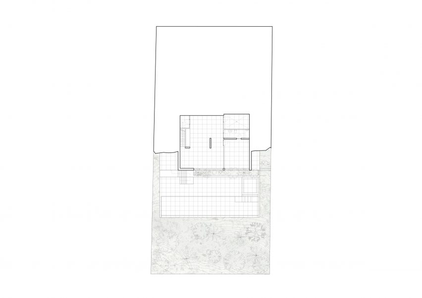 Plan of House in Cala Tamarit by Rául Sánchez Architects