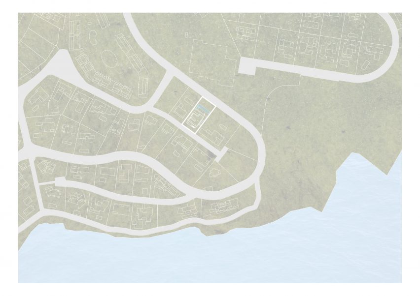 Plan of House in Cala Tamarit by Rául Sánchez Architects
