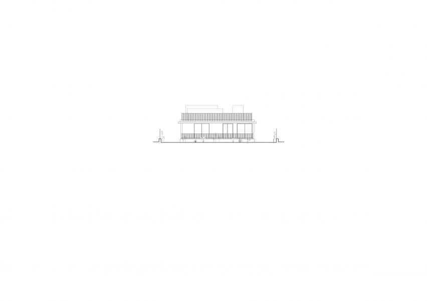 Elevation of House in Cala Tamarit by Rául Sánchez Architects