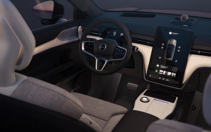 Cabin interior of electric Volvo