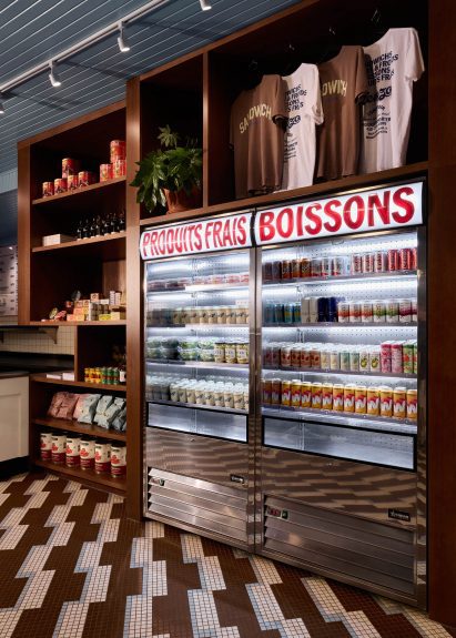 Chilled products displayed in "grab and go" fridges