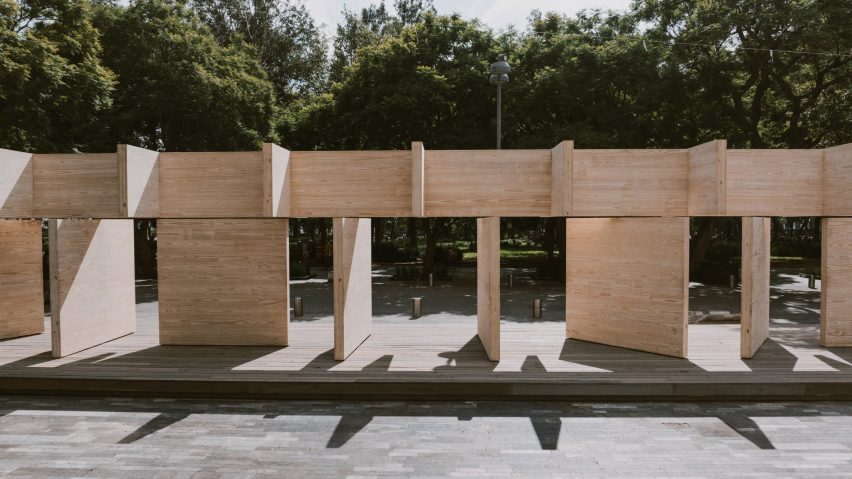 Wood pavilion