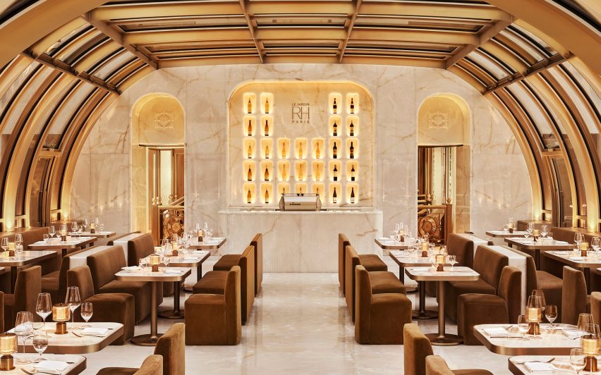 Restaurant at RH Paris gallery by Foster + Partners