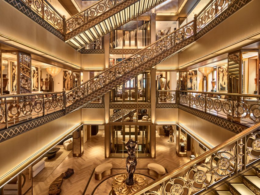 Interior of the RH Paris gallery by Foster + Partners