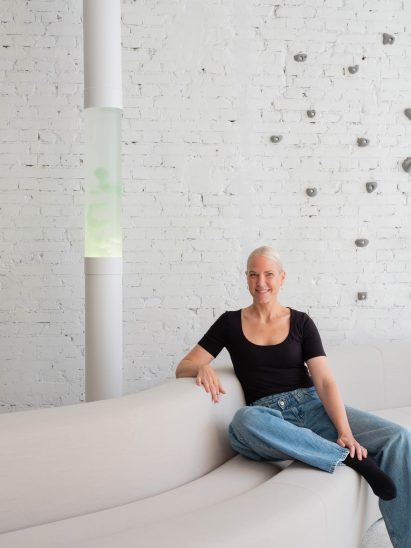 Sabine Marcelis with her Column lava lamp
