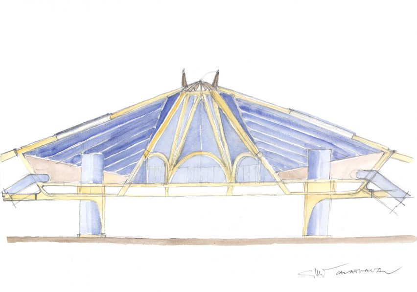 Section of Gare de Mons by Santiago Calatrava