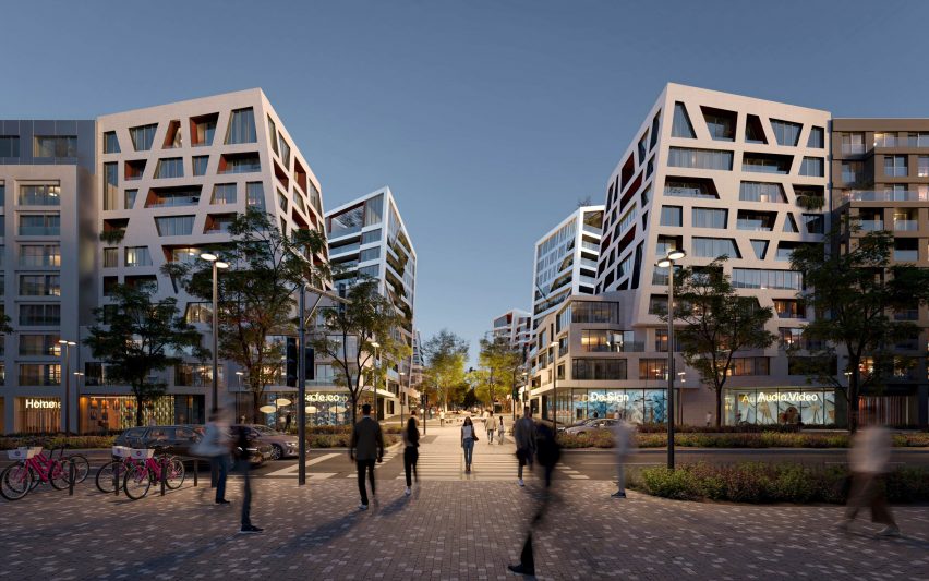 Housing blocks in Prague by Daniel Libeskind