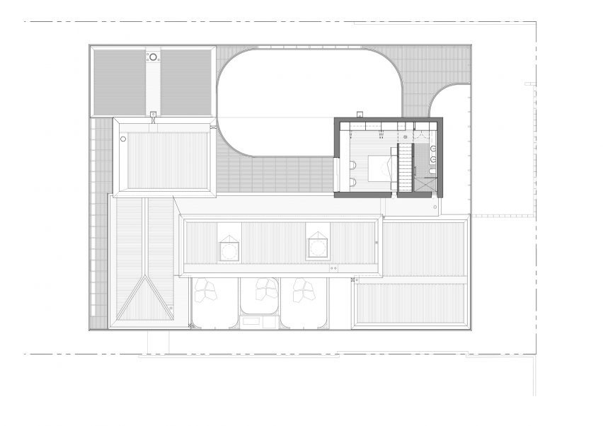 First floor plan of SKI House by Roberts Gray Architects