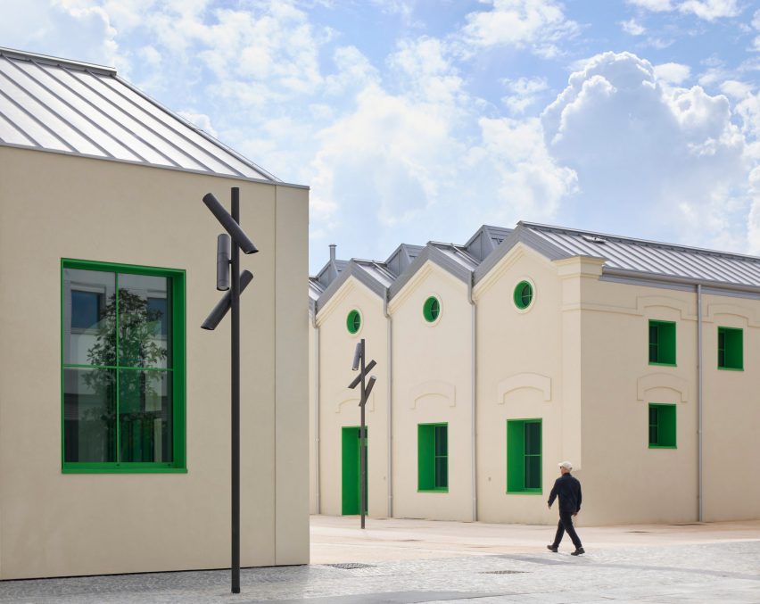 View of buildings in Milan for Athletes' Village