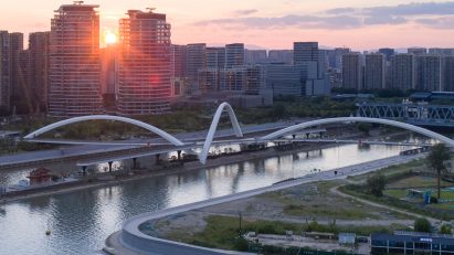 Grand Canal Gateway Bridge in Hangzhou by Zaha Hadid Architects