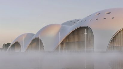 Render of Isola Della Musica opera house by Renzo Piano Building Workshop and PTW Architects