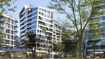Render of Sekyra Flowers housing in Prague by Studio Libeskind