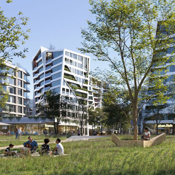 Render of Sekyra Flowers housing in Prague by Studio Libeskind