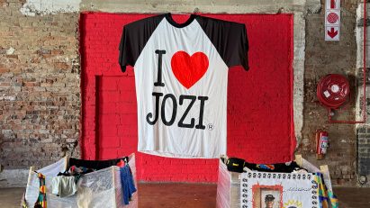 I heart Jozi Tshirt in The Price of Gold exhibition at Design Week South Africa