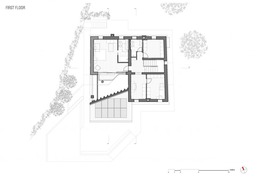 Plan of Casolare Biordo Vecchio by Studio Bressan