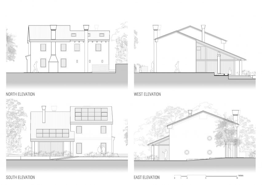 Elevation of Casolare Biordo Vecchio by Studio Bressan