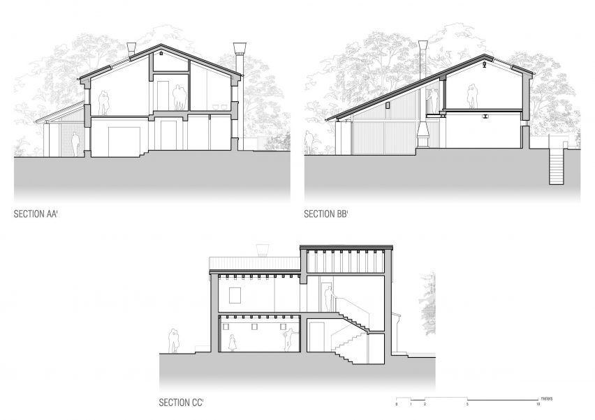 Section of Casolare Biordo Vecchio by Studio Bressan