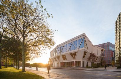 Wooden academic center by Studio Gang at Harvard