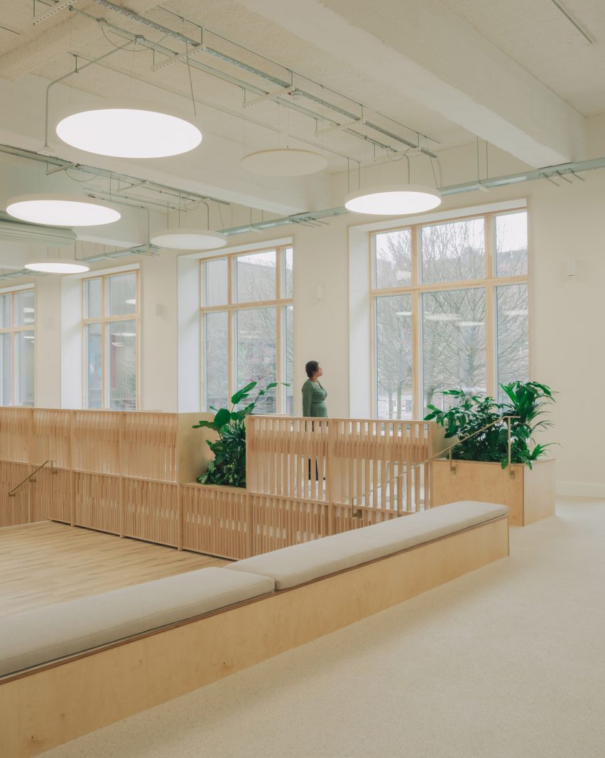 Educational space with slatted timber joinery