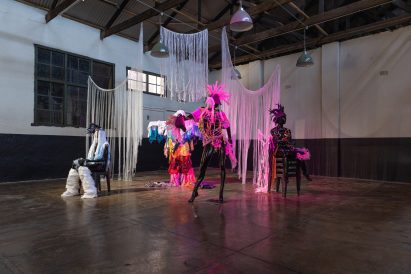 Thato Nzimande installation in The Price of Gold exhibition at Design Week South Africa