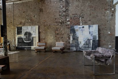 Reclaimed furniture in The Price of Gold exhibition at Design Week South Africa
