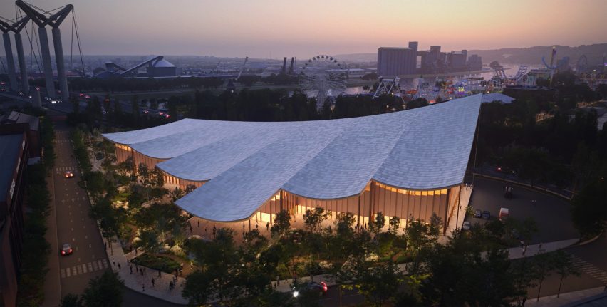 The Sail congress centre in Normandy by BIG