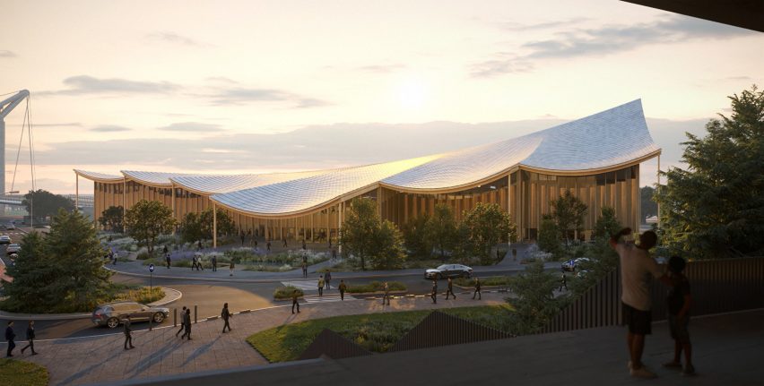The Sail congress centre in Normandy by BIG