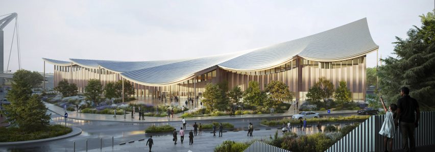 The Sail congress centre in Normandy by BIG