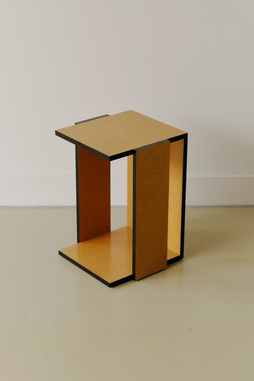 Undressed furniture collection by Georgina Davies is crafted from MDF