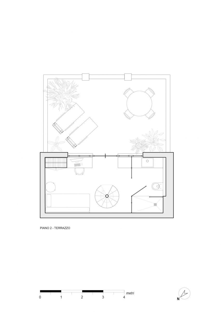 Second floor plan in RA House by StudioTamat