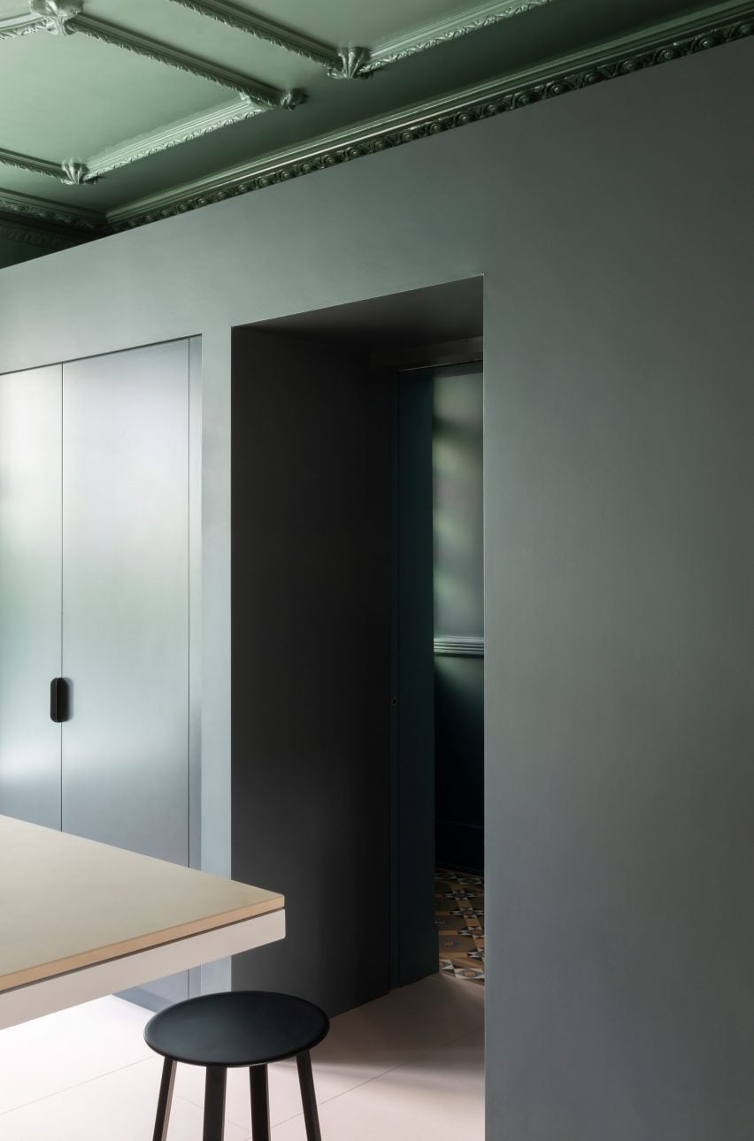 Kitchen storage and doorway