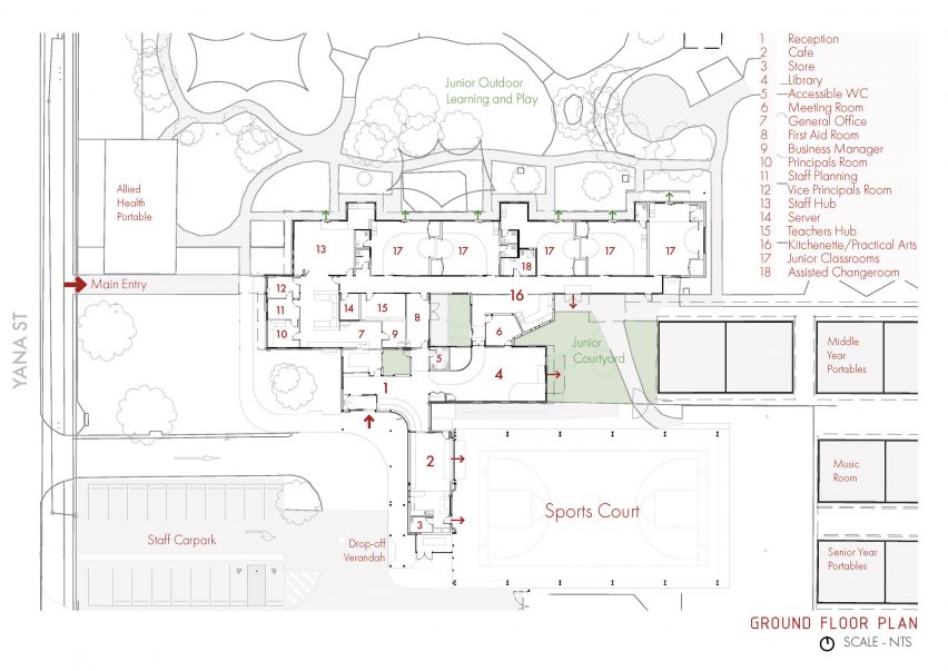 Plan of Swan Hill Specialist School by WHDA