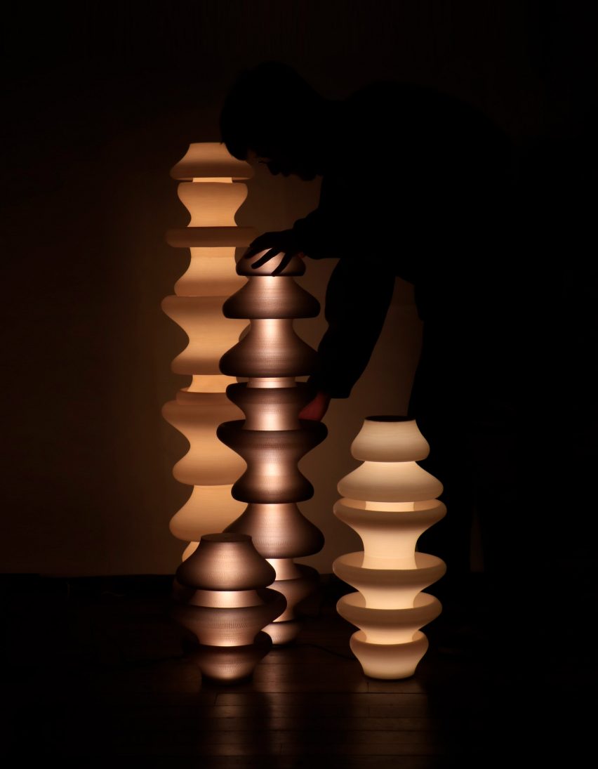 Squish Totem by Emmanuel Hugnot puts a spin on the hourglass