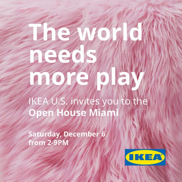 Photo of pink furry textiles with text overlay