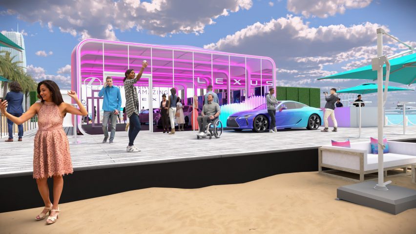 Render of the Ambiance Beach Club installation