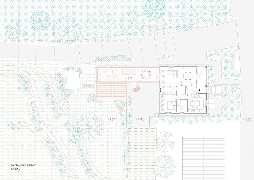 Plan of Annesso Rosso by Mecozzi Verdini