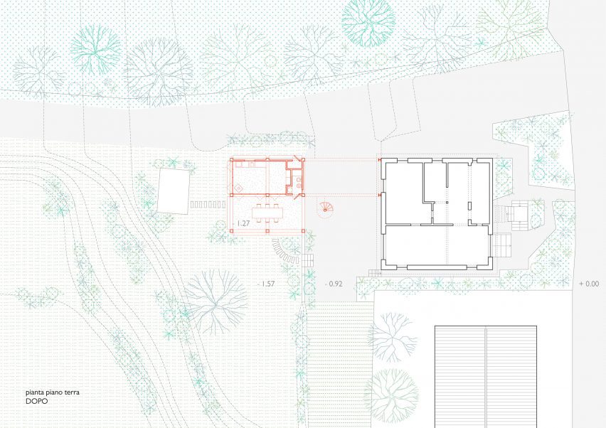 Plan of Annesso Rosso by Mecozzi Verdini