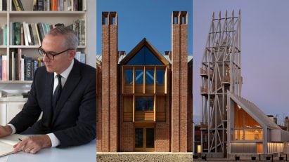 Níall McLaughlin portrait and buildings