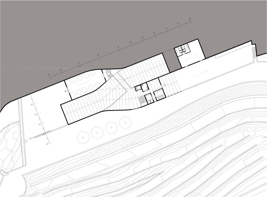 Plan of Quinta de Adorigo Winery by Atelier Sérgio Rebelo