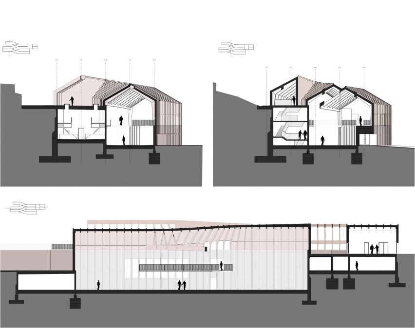 Section of Quinta de Adorigo Winery by Atelier Sérgio Rebelo