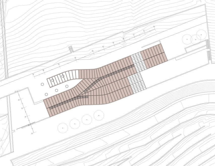Plan of Quinta de Adorigo Winery by Atelier Sérgio Rebelo