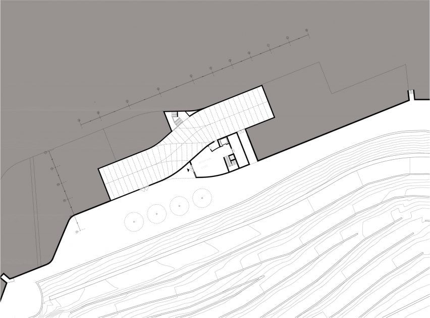 Plan of Quinta de Adorigo Winery by Atelier Sérgio Rebelo