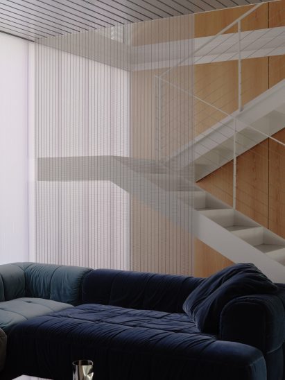 White-steel staircase