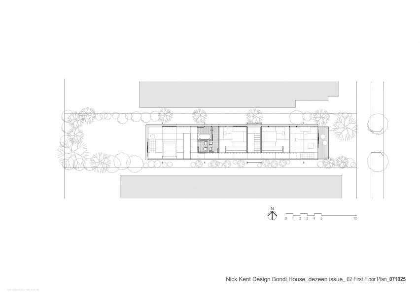 First floor plan of Bondi House by Nick Kent
